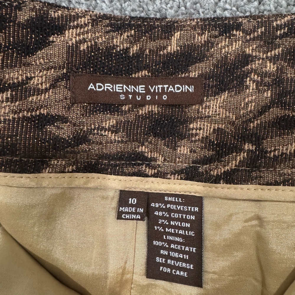 Adrienne Vittadini Studio Leopard Print Women's Skirt - Picture 3 of 9